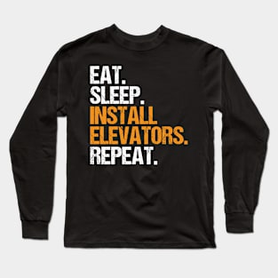 Elevator Mechanic Elevator Installer Long Sleeve T-Shirt